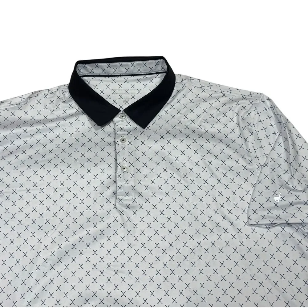 Michel Rouen Performance Polo Size 2Xl White Golf Club Print